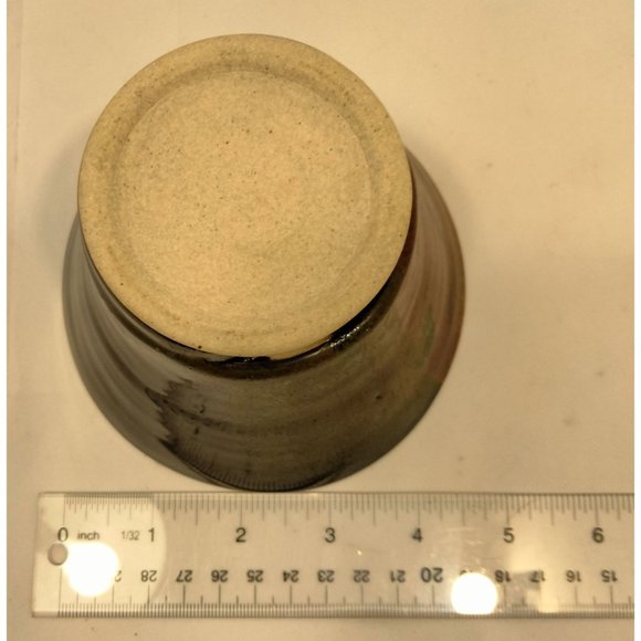 Earthenware Studio Art Rustic Pottery Bowl Brown Earth Tones Vase Planter USA - Picture 6 of 9